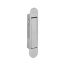 PUXADOR DE EMBUTIR PARA PORTA DE CORRER C/ ALÇDA RETRATIL, EM AÇO INOX ACETINADO